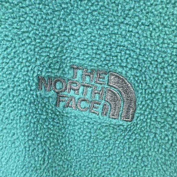 Vintage The North Face Jacket Vest Teal Fleece Men's Large USA - Picture 2 of 9
